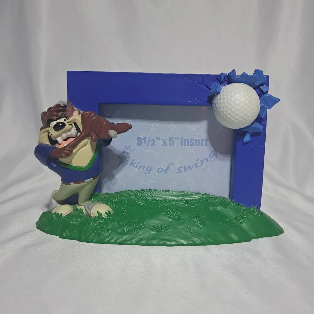 VTG 1998 Warner Bros‎ Tazmanian Devil Golf Picture Frame 3.5